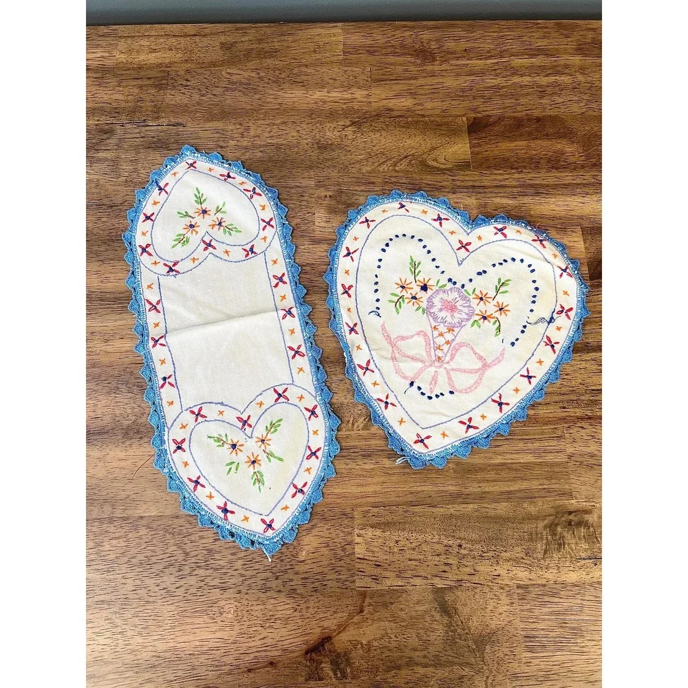 Vintage two embroidered